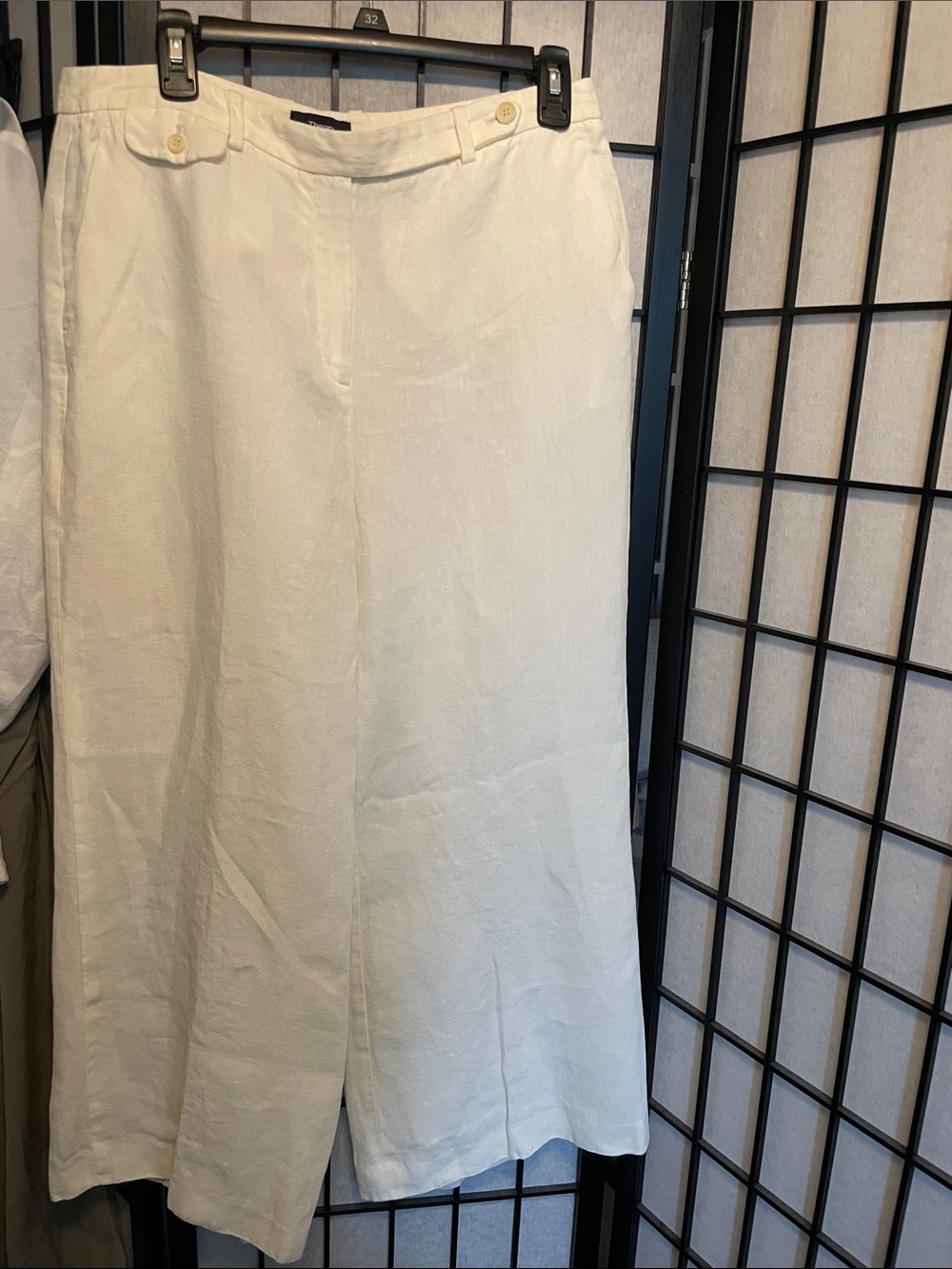 Theory  White Wide-Leg pants